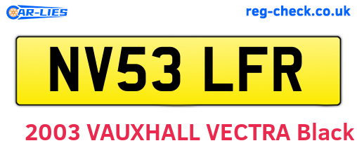 NV53LFR are the vehicle registration plates.