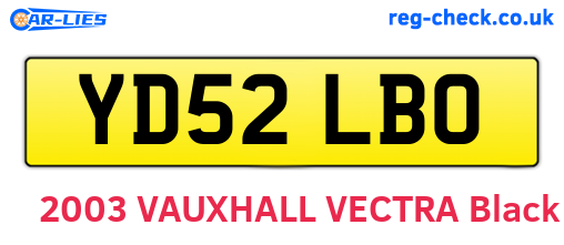 YD52LBO are the vehicle registration plates.