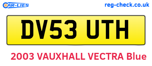 DV53UTH are the vehicle registration plates.