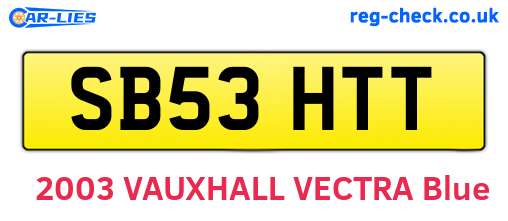 SB53HTT are the vehicle registration plates.