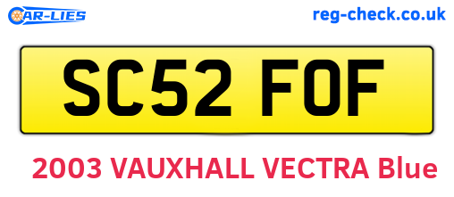 SC52FOF are the vehicle registration plates.