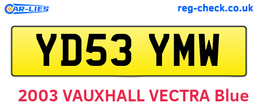 YD53YMW are the vehicle registration plates.
