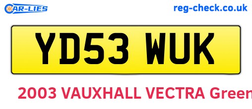 YD53WUK are the vehicle registration plates.