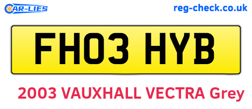 FH03HYB are the vehicle registration plates.
