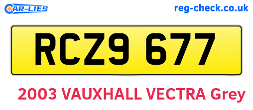 RCZ9677 are the vehicle registration plates.