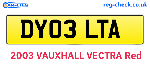 DY03LTA are the vehicle registration plates.