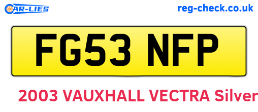 FG53NFP are the vehicle registration plates.