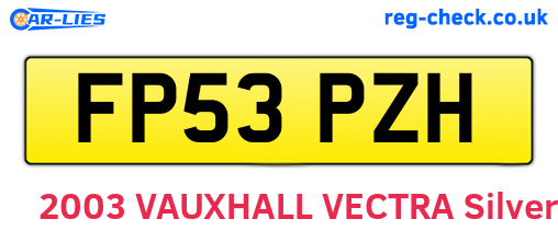 FP53PZH are the vehicle registration plates.