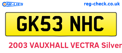 GK53NHC are the vehicle registration plates.