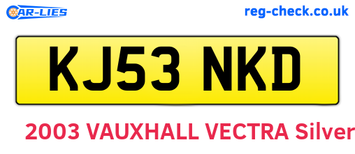 KJ53NKD are the vehicle registration plates.