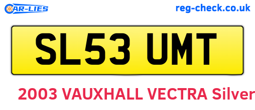 SL53UMT are the vehicle registration plates.