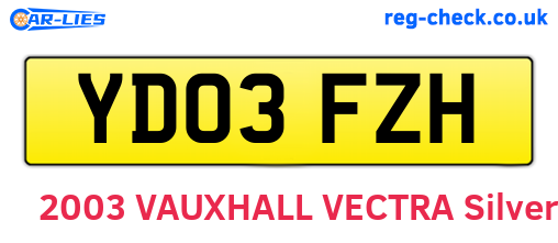 YD03FZH are the vehicle registration plates.