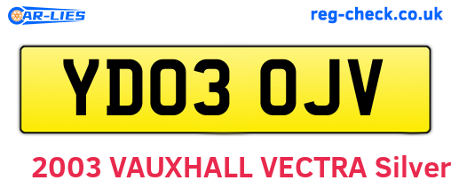 YD03OJV are the vehicle registration plates.