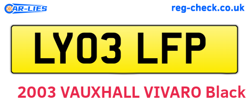 LY03LFP are the vehicle registration plates.