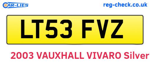 LT53FVZ are the vehicle registration plates.