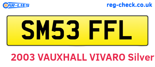 SM53FFL are the vehicle registration plates.