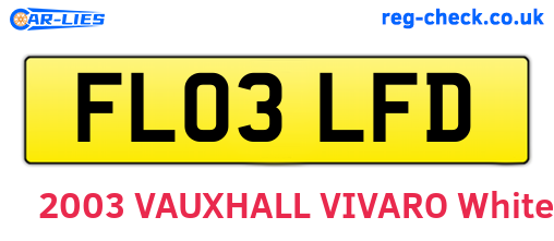 FL03LFD are the vehicle registration plates.