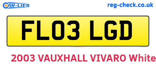 FL03LGD are the vehicle registration plates.