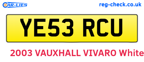 YE53RCU are the vehicle registration plates.