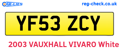 YF53ZCY are the vehicle registration plates.