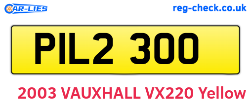 PIL2300 are the vehicle registration plates.