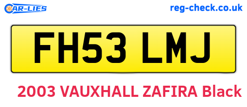 FH53LMJ are the vehicle registration plates.