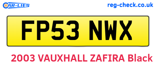 FP53NWX are the vehicle registration plates.