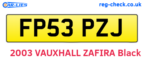 FP53PZJ are the vehicle registration plates.