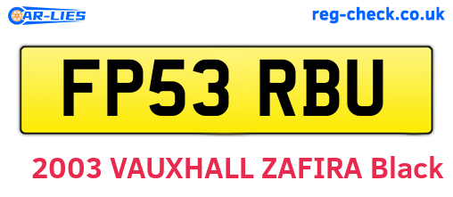 FP53RBU are the vehicle registration plates.