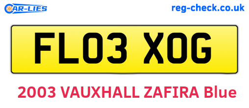 FL03XOG are the vehicle registration plates.