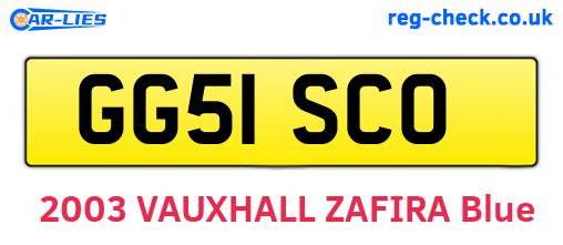 GG51SCO are the vehicle registration plates.