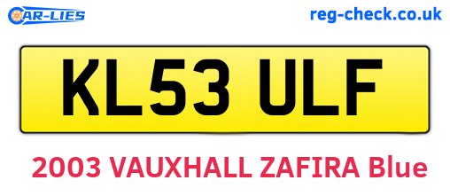 KL53ULF are the vehicle registration plates.