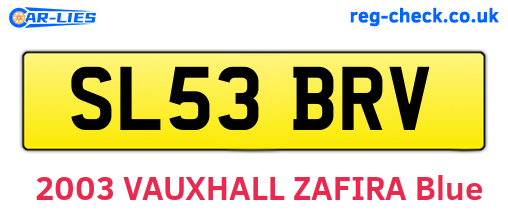 SL53BRV are the vehicle registration plates.