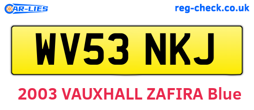 WV53NKJ are the vehicle registration plates.