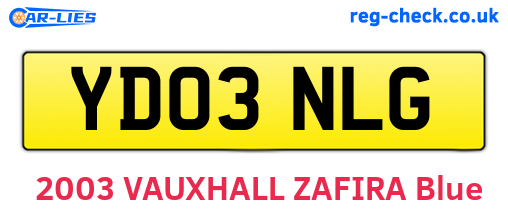 YD03NLG are the vehicle registration plates.