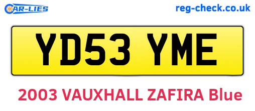 YD53YME are the vehicle registration plates.