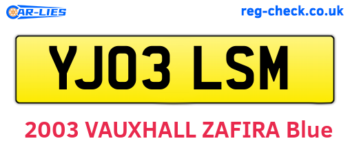 YJ03LSM are the vehicle registration plates.