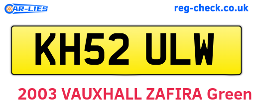 KH52ULW are the vehicle registration plates.