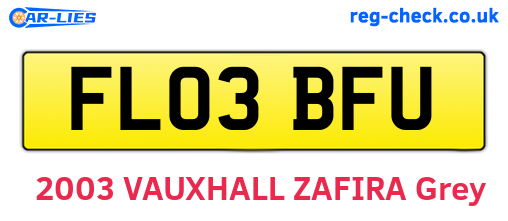 FL03BFU are the vehicle registration plates.