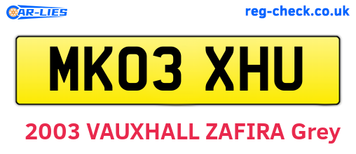 MK03XHU are the vehicle registration plates.