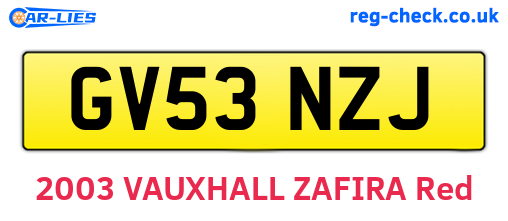 GV53NZJ are the vehicle registration plates.