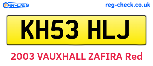 KH53HLJ are the vehicle registration plates.
