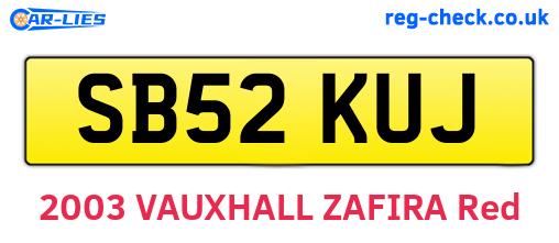 SB52KUJ are the vehicle registration plates.