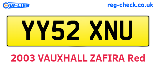 YY52XNU are the vehicle registration plates.