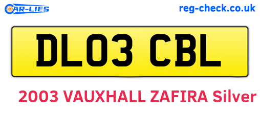 DL03CBL are the vehicle registration plates.