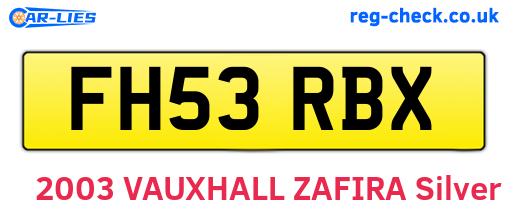 FH53RBX are the vehicle registration plates.
