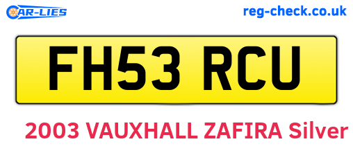 FH53RCU are the vehicle registration plates.
