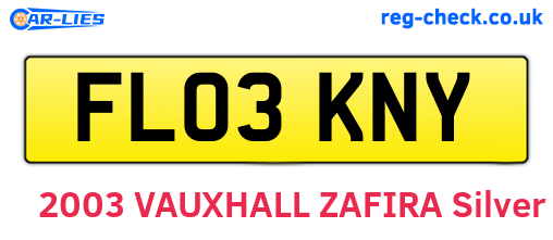 FL03KNY are the vehicle registration plates.