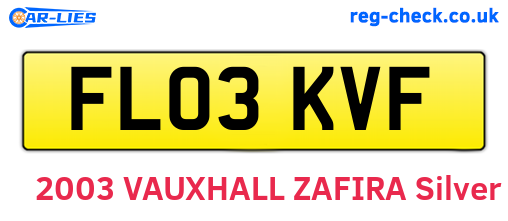 FL03KVF are the vehicle registration plates.