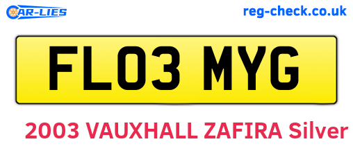 FL03MYG are the vehicle registration plates.